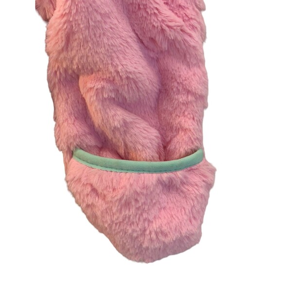 Wippette Kids Baby 6-9 Months Pink Faux Fur Puffer Bunting Snowsuit One Piece - Picture 8 of 11